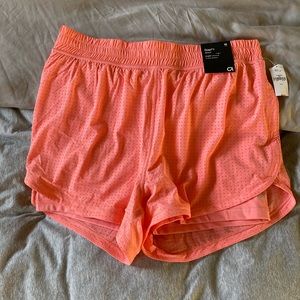 Neon salmon pink GapFit size M mesh running short